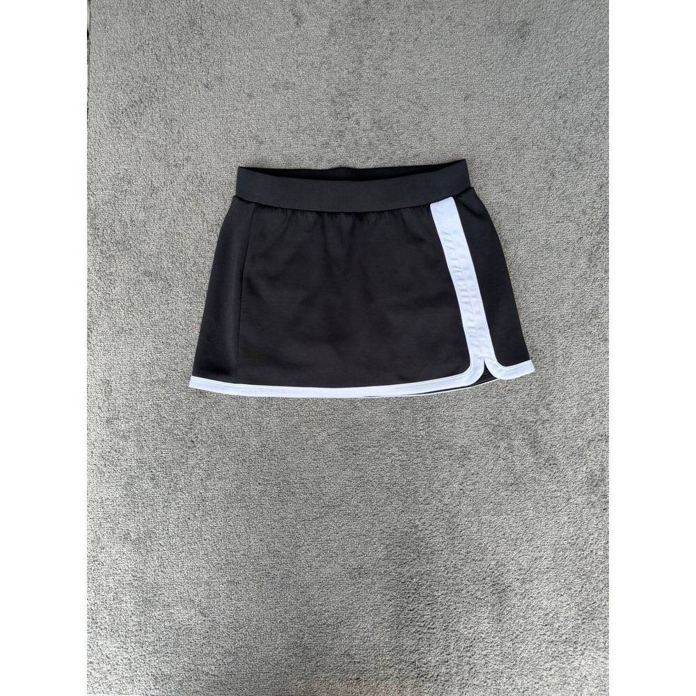JoyLab Womens Black White Stripe Tennis Skort Activewear Skirt Size Medium